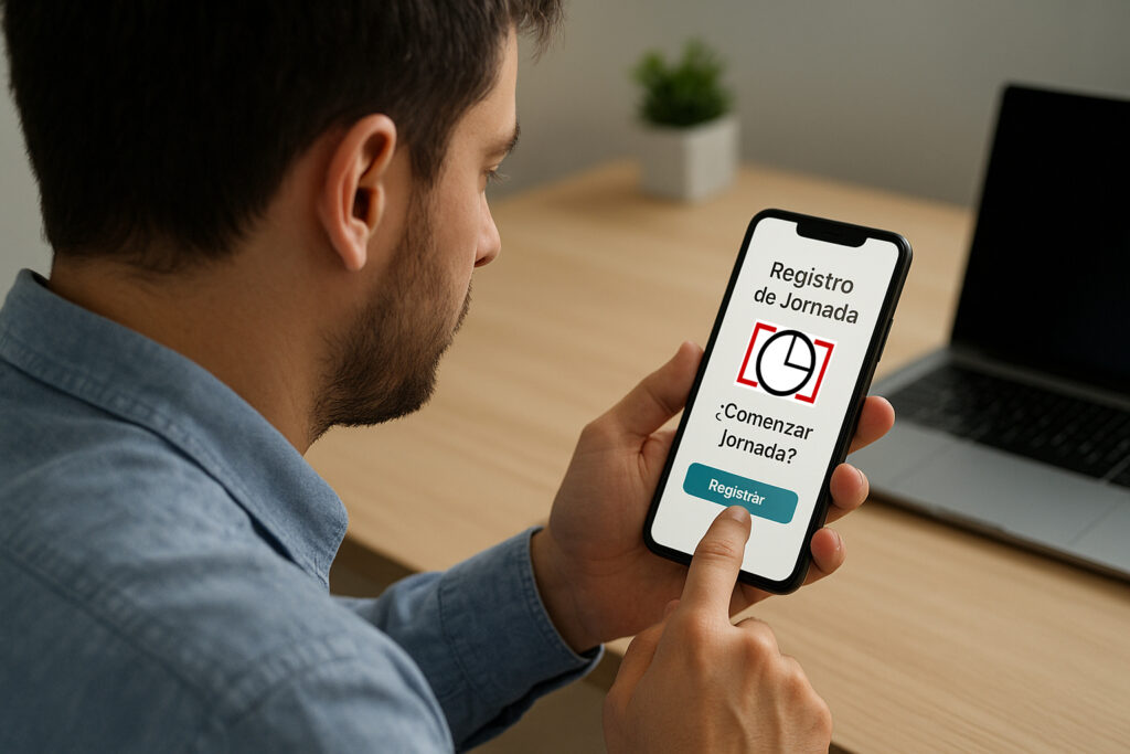 registro presencia, fichar con el móvil